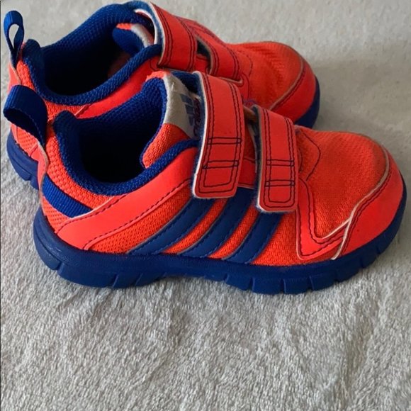 Adidas Baby Boys Orange Mesh Round Toe Running Sneakers Shoes Size 7 - Picture 2 of 4